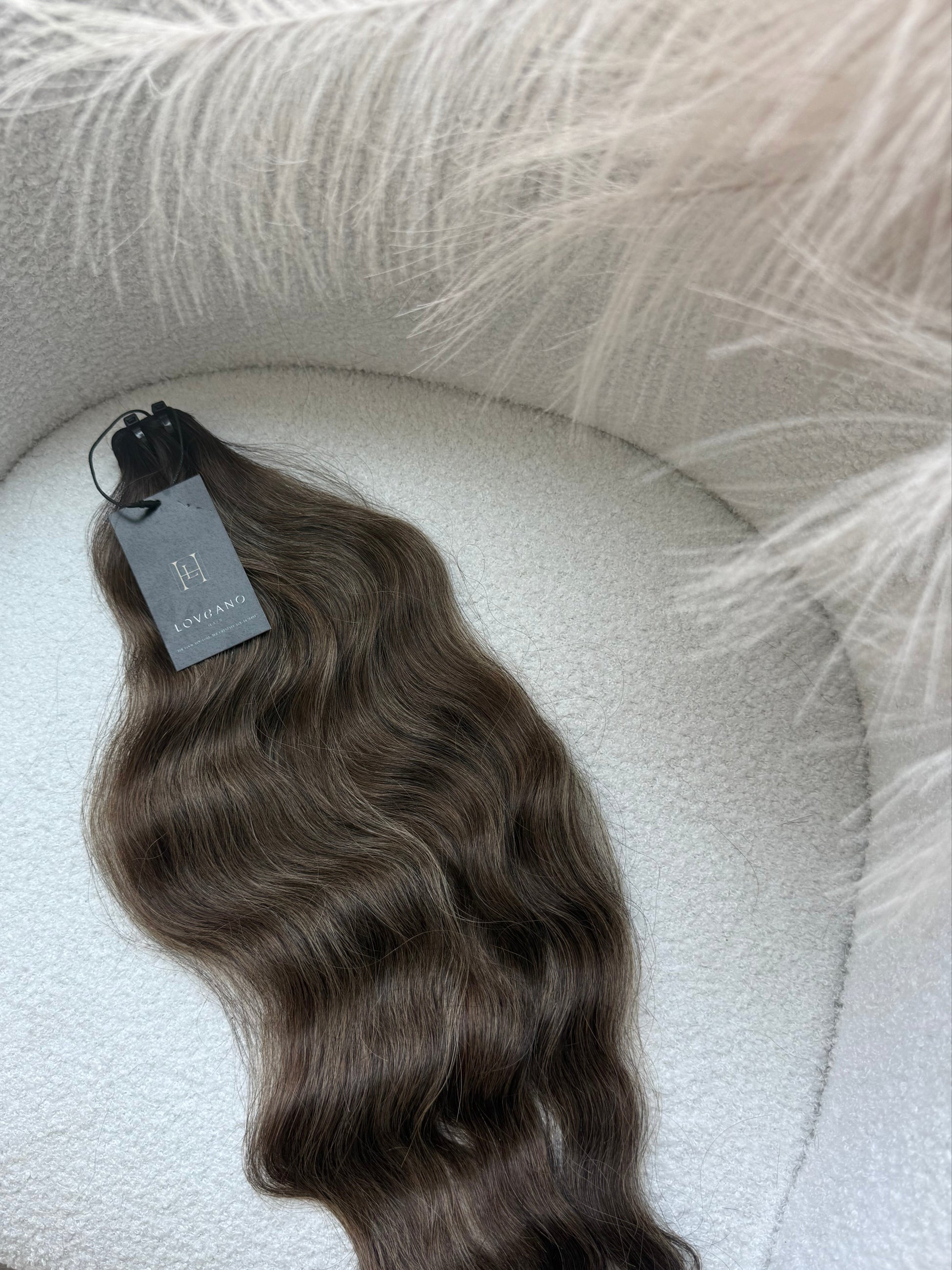 Wavy Warm Ash Blonde Highlights Hair Extensions